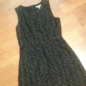 Banana Republic Tweed Black and Silver Dress